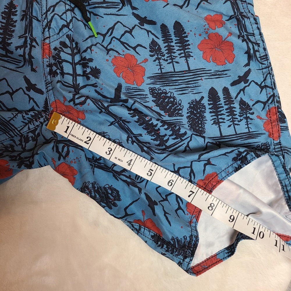 Hippy Tree Men's Shorts Size 30 Beach Drawstring Pocket Stretch Nature Print - Picture 13 of 14